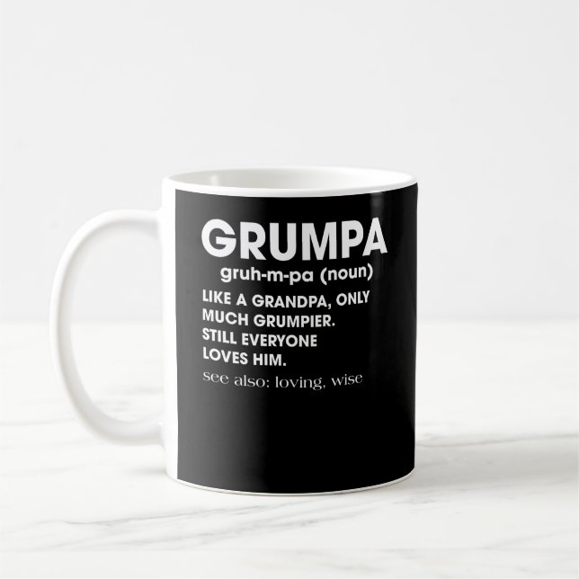 Grumpa Definition Opa Weihnachtsgeschenk Kaffeetasse (Links)