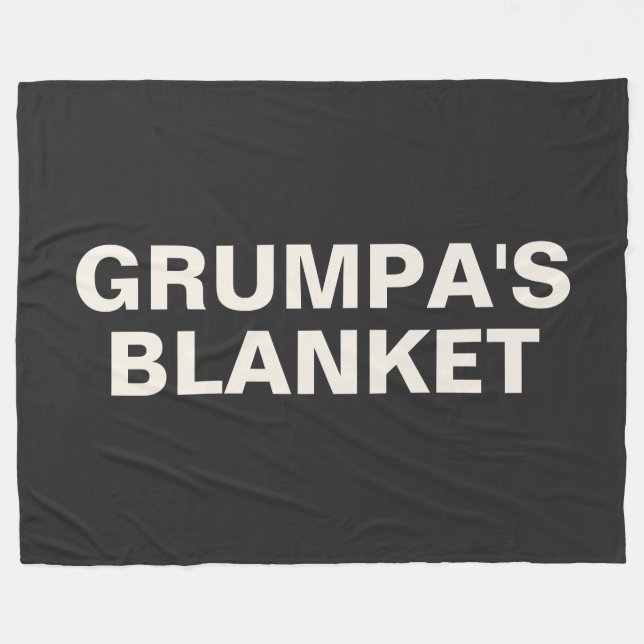 Grumpa | Funny Gag Geschenk für Grumpy Opa Fleecedecke (Vorderseite (Horizontal))