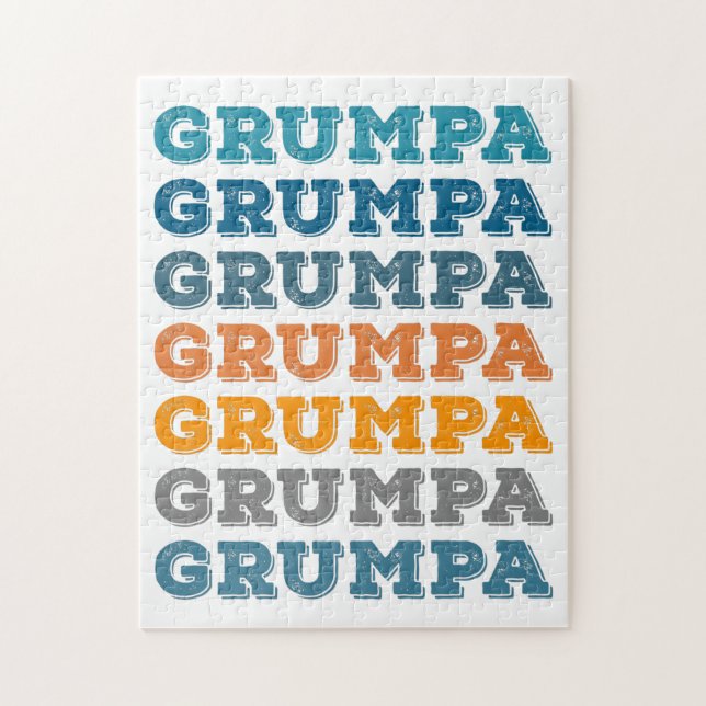 Grumpa | Funny Grumpy Grandpa Retro Text Design  (Vertikal)