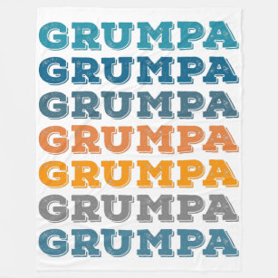 Grumpa   Funny Grumpy Grandpa Retro Text Design Fleecedecke