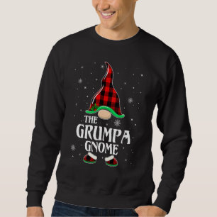 Grumpa Gnom Büffel Kariert Passende Familiengruppe Sweatshirt
