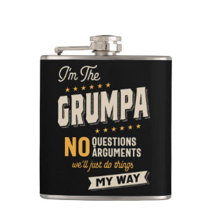 Grumpa Way Lustiger Opa Vatertag Flachmann