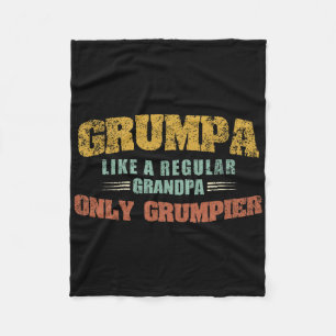 Grumpa wie ein regelmäßiger Großvater, nur Grumpie Fleecedecke