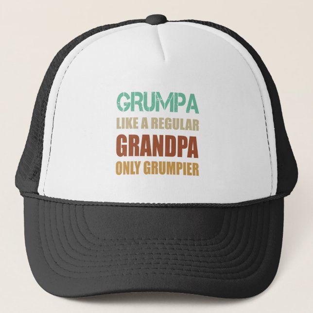 Grumpa wie ein regelmäßiger Großvater, nur Grumpie Truckerkappe (Vorderseite)