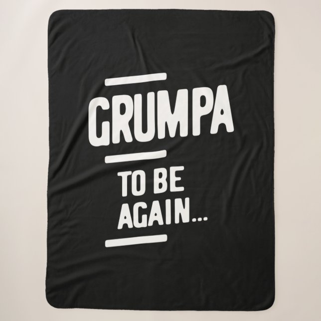 Grumpa wieder zu sein | Großvatergeschenk Sherpadecke (Vorderseite)