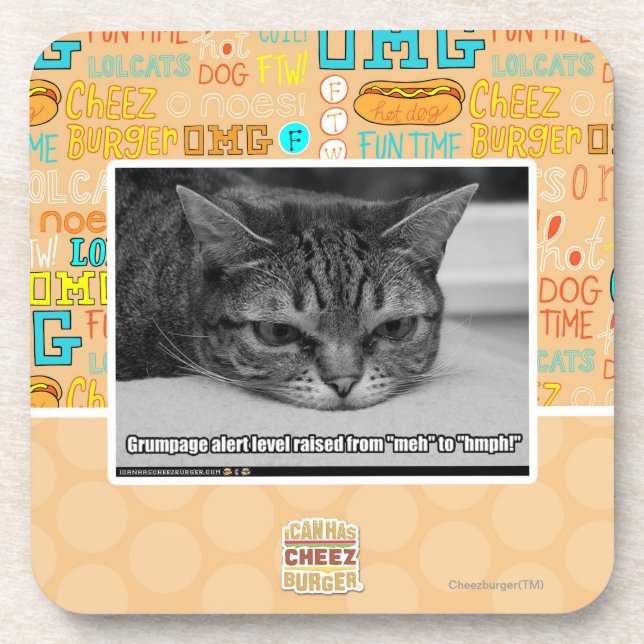 Grumpage Alarm Getränkeuntersetzer (Vorderseite)