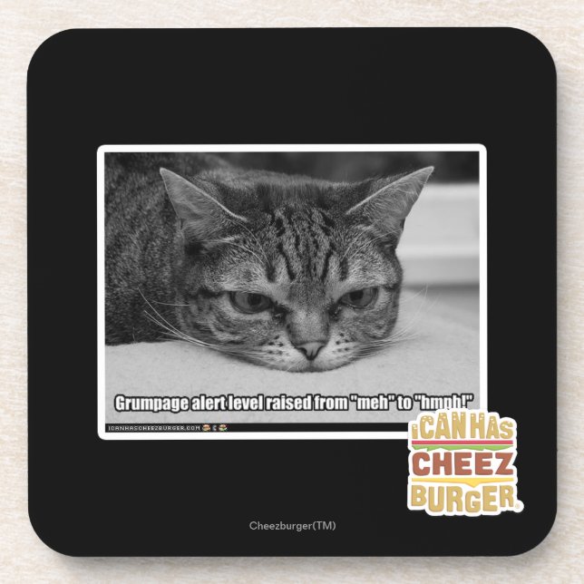 Grumpage Alarm Getränkeuntersetzer (Vorderseite)