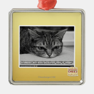 Grumpage Alarm Silbernes Ornament