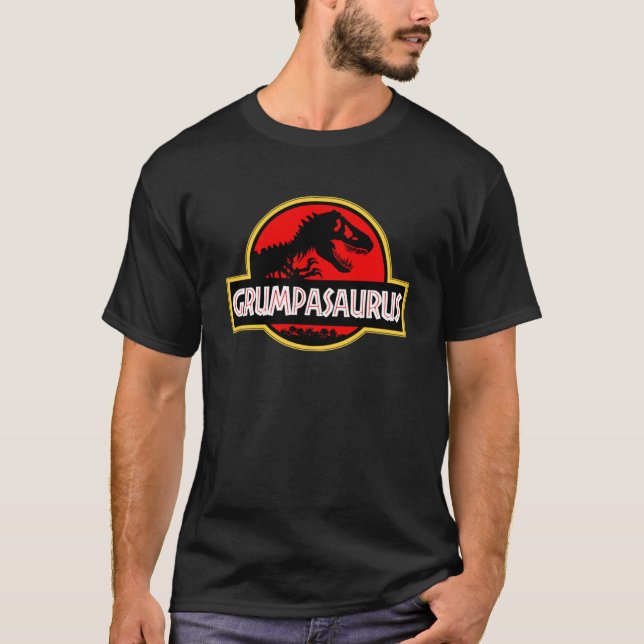 GRUMPASAURUS GRUMPY OLD MAN JOKE DINOSAUR T-Shirt (Vorderseite)