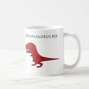 Grumpasaurus Rex rote strukturierte Tasse