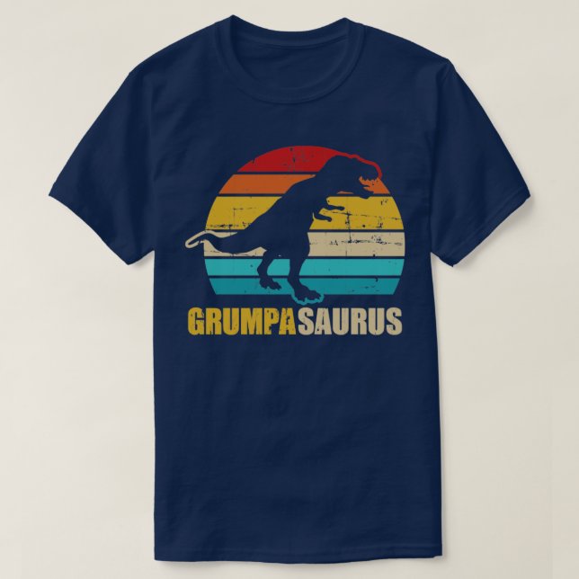 Grumpasaurus Vintag Retro Opa T-Shirt (Design vorne)