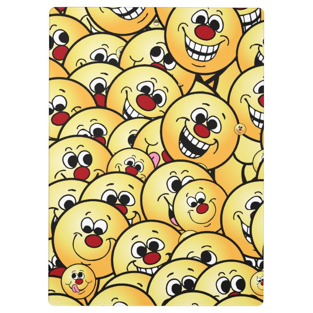 Grumpeys glückliches Gesichts-Set Klemmbrett (Rückseite)