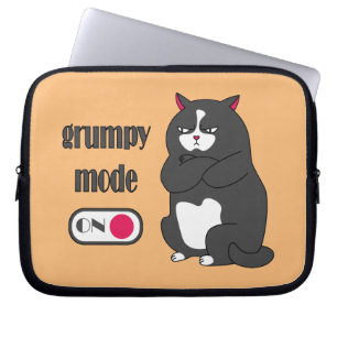Grumpiger Modus auf lustig fettem Laptop-Ärmel Laptopschutzhülle