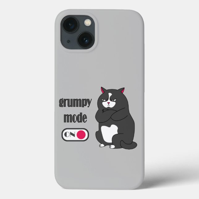 Grumpiger Modus bei lustiger, dicker Katze Case-Mate iPhone Hülle (Rückseite)