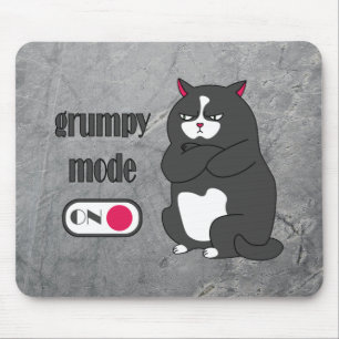 Grumpiger Modus bei lustiger, dicker Katze Mousepad