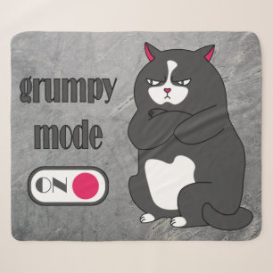 Grumpiger Modus bei lustiger, dicker Katze Sherpadecke