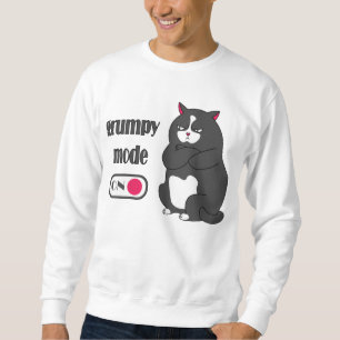 Grumpiger Modus bei lustiger, dicker Katze Sweatshirt