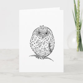 Grumpy African Barred Owlet Design Karte