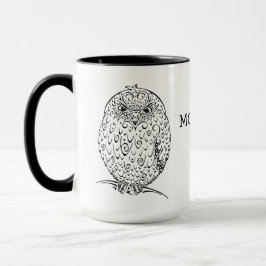 Grumpy African Barred Owlet Design Tasse