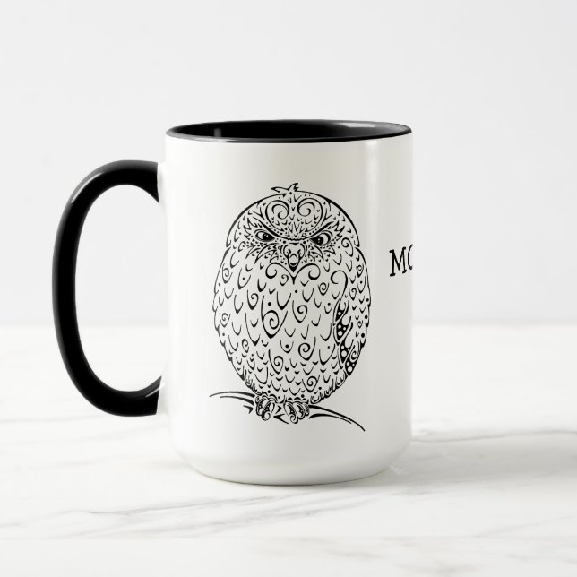Grumpy African Barred Owlet Design Tasse (Links)