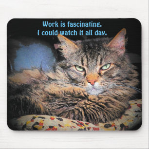 Grumpy Angel Work ist faszinierend Meme Mousepad