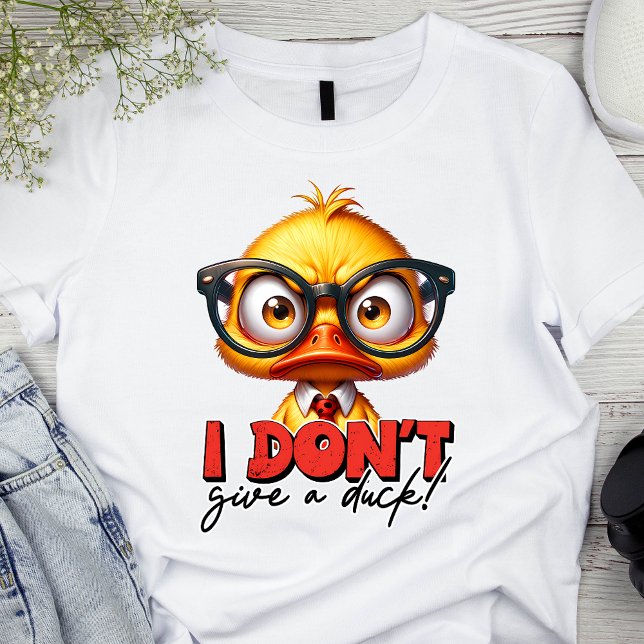Grumpy Angry Duck Wear Glasses Funny Sprichwort T-Shirt (Von Creator hochgeladen)