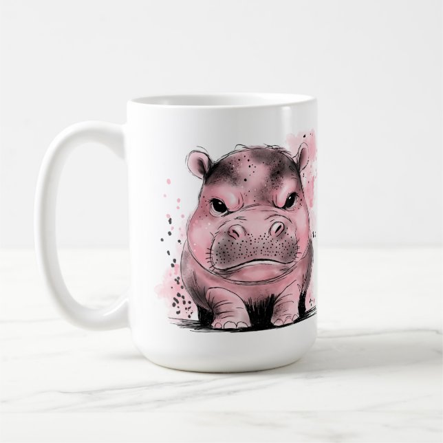 Grumpy Baby Hippo Kaffeetasse (Links)