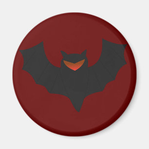 Grumpy Bat Halloween Magnet