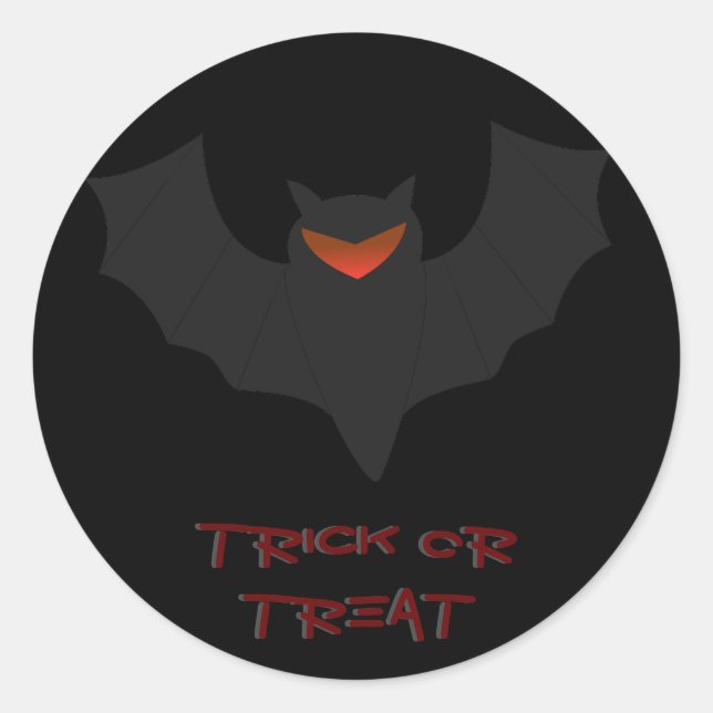Grumpy Bat Halloween Sticker (Vorderseite)