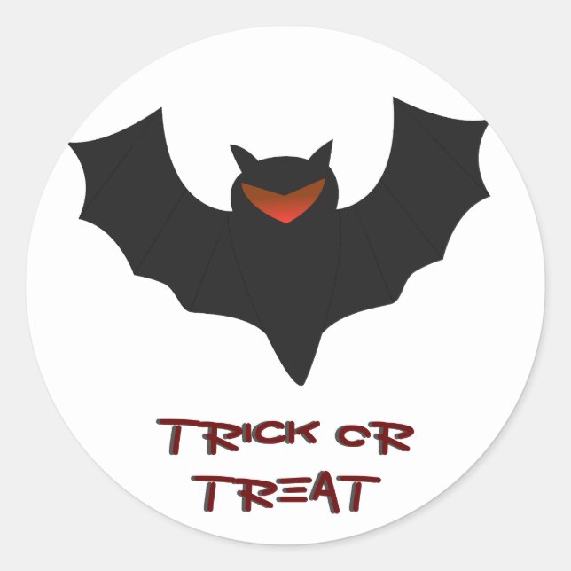 Grumpy Bat Halloween Sticker (Vorderseite)