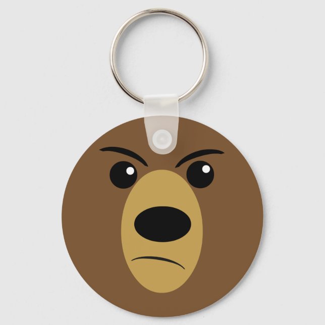 Grumpy Bear Face Schlüsselanhänger (Vorderseite)