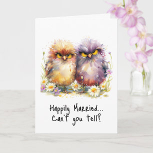 Grumpy Birds Funny Anniversary Card Sarcasm Karte