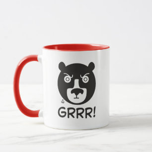 Grumpy Black Bear Cafe Mug
