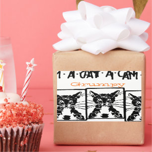 Grumpy Black Cat für Grumpy Person oder Katze Rechteckiger Aufkleber