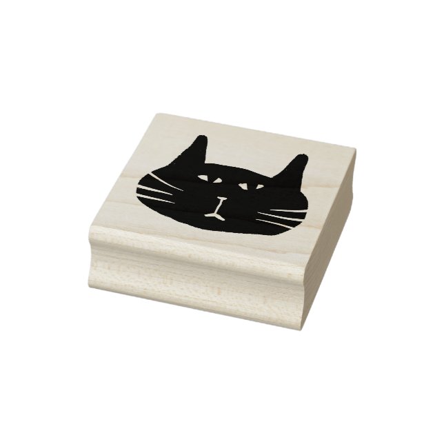 Grumpy black cat stamp gummistempel (Stempel)