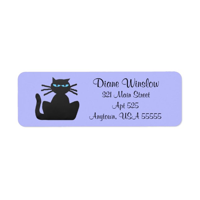 Grumpy Black Cat Womans Lavender Return (Vorne)