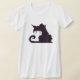 Grumpy Black Cat Womens T - Shirt (Laydown)