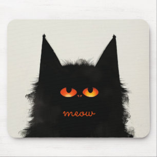 Grumpy Black Mousepad