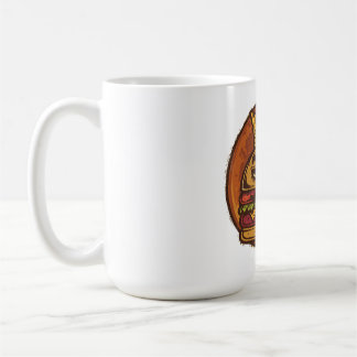 Grumpy Burger Crown Grafik Schwarz T-Shirt Kaffeetasse