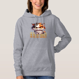 Grumpy Calico Cat und lustiges Zitat Hoodie