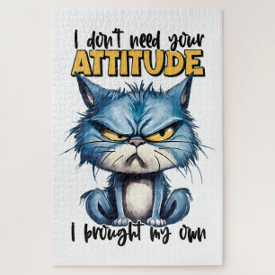 Grumpy Cat Attitute Funny Animal Zitat