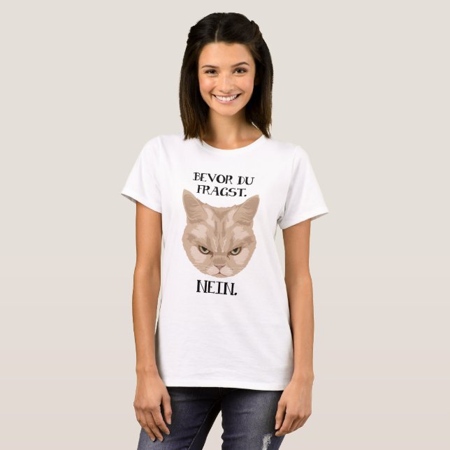 Grumpy Cat - Bevor du fragst_Nein - P T-Shirt (Vorne ganz)