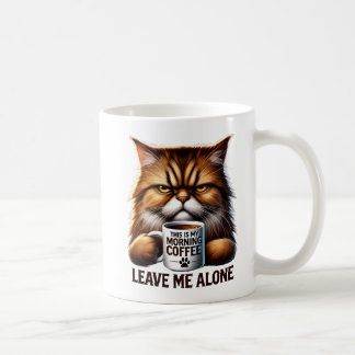 Grumpy Cat Café Mug - 'Laissez-moi seul' Matin