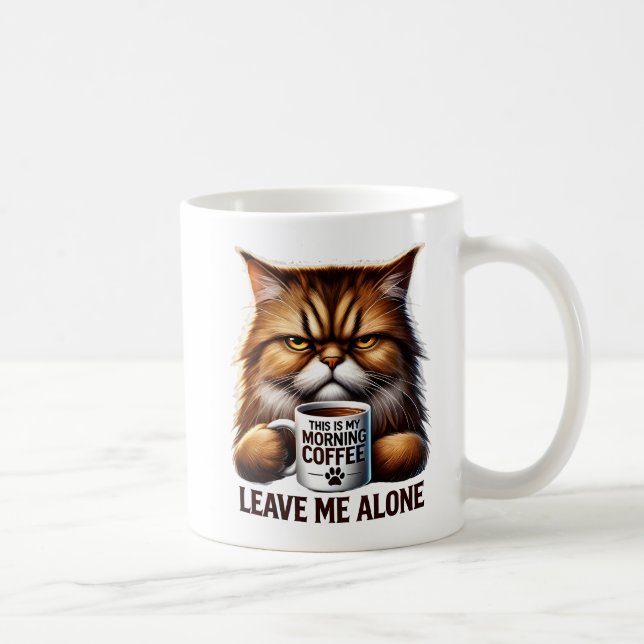 Grumpy Cat Café Mug - 'Laissez-moi seul' Matin (Droite)