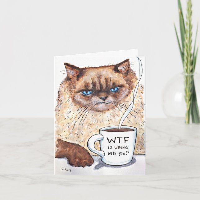 Grumpy Cat card Feiertagskarte (Vorderseite)
