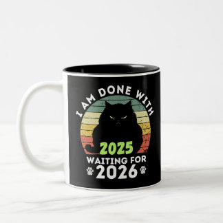 Grumpy Cat Countdown Zweifarbige Tasse