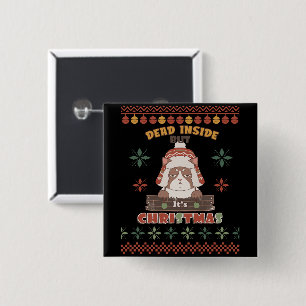 Grumpy Cat Dead Inside Zu Weihnachten Button