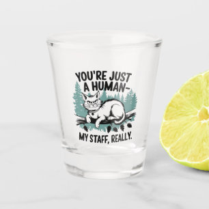 Grumpy Cat - 'Du bist nur ein Mensch, meine Mitarb Schnapsglas