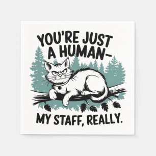Grumpy Cat - 'Du bist nur ein Mensch, meine Mitarb Serviette