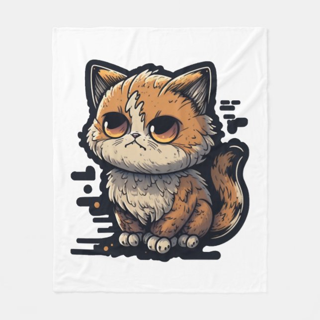 Grumpy Cat Fleecedecke (Vorderseite)